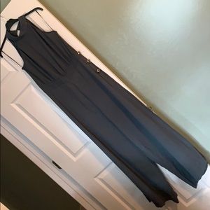 Romper - full length pants. Zip up back.